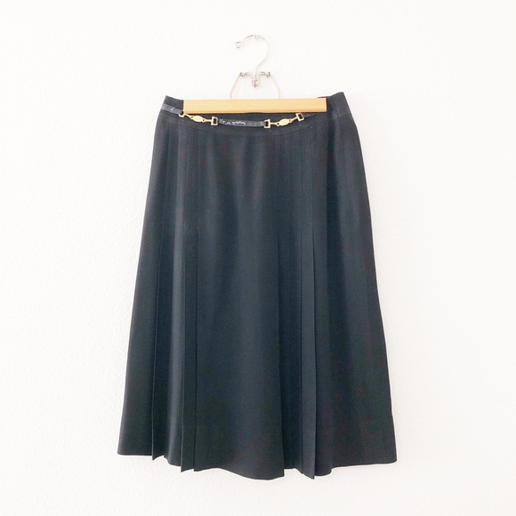 Celine Dresses & Skirts - Vintage Celine Black Pleated Skirt